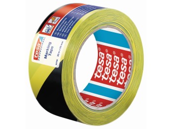 Cinta adh 50mmx 33mt señalizacion pvc ne/am tesatape