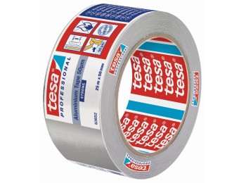 Cinta adh 50mmx 25mt aluminio c/prot tesatape