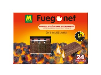 Pastilla encendido barbacoa fuegonet 24 pz