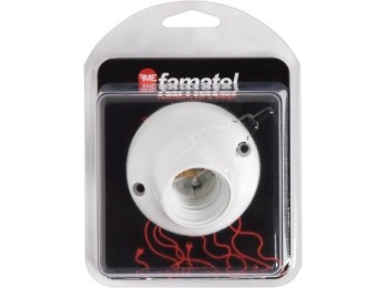 Portalamparas elec 120x160x65 zocalo curvo e27 abs bl famat