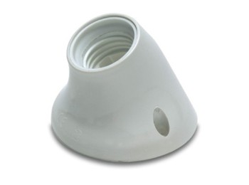 Portalamparas elec 73x67x73 zocalo curvo e27 abs bl famat