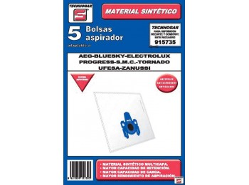 Bolsa aspirador papel aeg-electrolux thogar 5 pz 915735