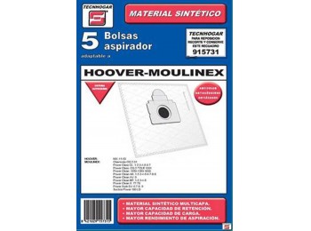 Bolsa aspirador papel hoover-moulinex thogar 5 pz 915731