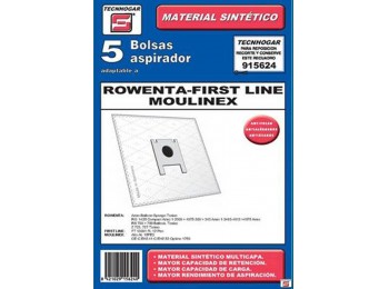 Bolsa aspirador papel rowenta-molinex thogar 5 pz 915624