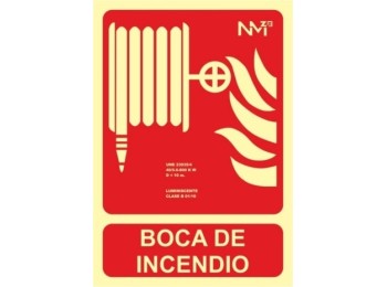 Cartel señal 210x300mm luminiscente pvc manguera normaluz