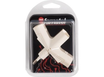 Adaptador elec 100x145x65 10a-250v tri polic bl famat