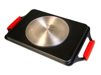 Plancha asar band 43x25cm lisa c/asa al/fu ecostone cookware