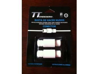 Conector cuerdas s/nudo tend y tirad 2 pz