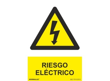 Cartel señal 210x300mm pvc riesgo electrico normaluz