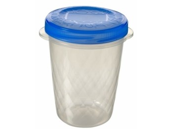 Hermetico alimen. rdo 1,0lt c/r take away tra pl curver 2 pz