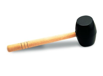 Maza alb. 750gr goma m/mad caras planas ne rubi