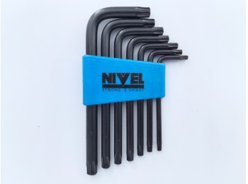 Llave allen torx t10,15,20,25,27,30,40 ne nivel 7 pz