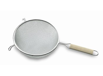 Colador coc media bola 18cm mango baquelita inox lacor