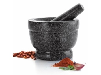 Mortero cocina con mano 14cm granito/marmol LACOR