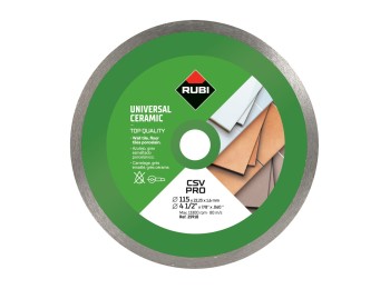 Disco corte porcelan. b/cont 115x22,2 mm diam csv115pro rubi