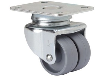 Rueda gir.dble 040mm 3-0012 pl.070x055 040kg.liso pp gr ib b