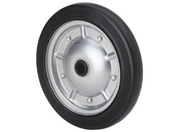 Rueda fija maciza 200mm 2-0209 b/20x44 160kg.rod b/goma neg