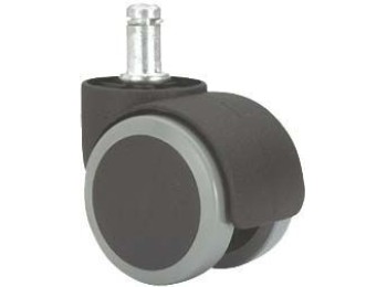 Rueda gir.dble silla ofi 11x22 1-0497 espiga 050kg n/g dk al