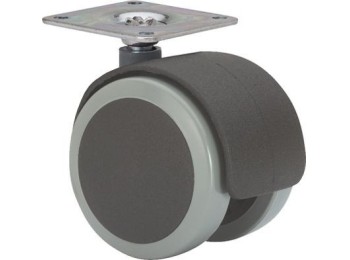 Rueda gir.dble 050mm 1-0642 pl.42x42 050kg pu n/g dk alex