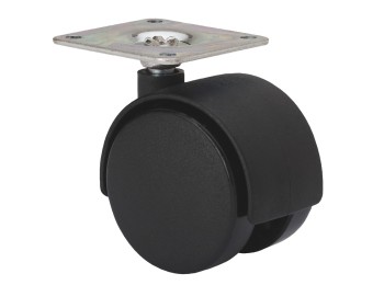 Rueda gir.dble 050mm tw0110 pl. ne alex