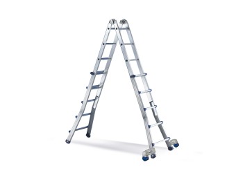 Escalera ind.mult tijera 5,15mt 10+10 telesc alu eplus svelt