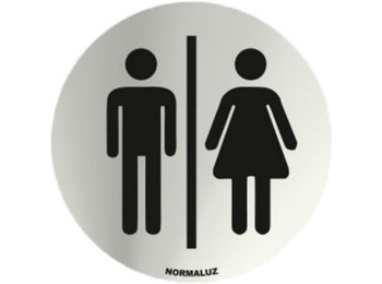 Placa señal 7cm diam autoadh in. servicios normaluz