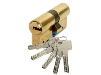 Cilindro seguridad 40x30mm c6 latón leva larga lince