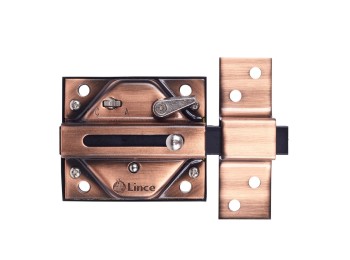 Cerrojo sobr. 74x85mm 7930r cobre viejo lince