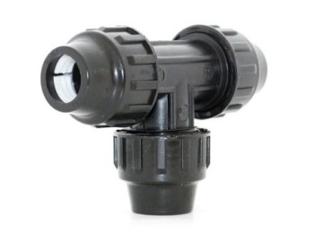 Conector riego en t 32x25x32mm reduc fit pp natuur
