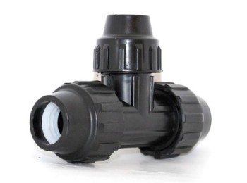 Conector riego en t 25x20x25mm reduc fit pp natuur