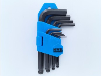 Llave allen p/bola 1,5-10mm corta ne nivel 9 pz
