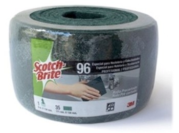 Estropajo limp 6mx134mm fibra ver rollo scotch brite 3m