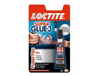 Pegamento instantaneo gel 3 gr super glue3 powerflex loctite