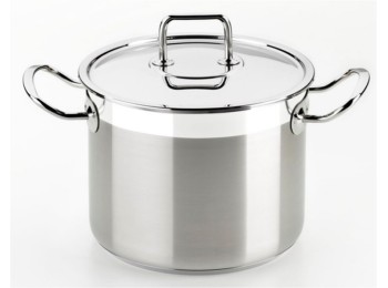 Cacerola alta 24cm c/tapa ind inox prof. bra