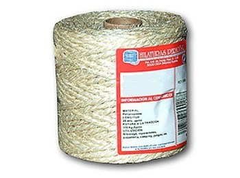 Cuerda torcida 02,7mm sisal 2 cabos h.perio 50 mt