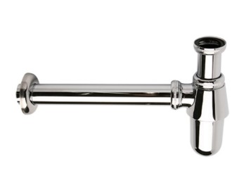 Sifon evac botella 1 1/4 - 1 1/4 metálico acabado cromado T-45 ORFESA
