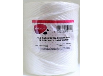 Hilo paqueteria 500gr 03,2mm rafia bl torcido 1 cabo vivah 1