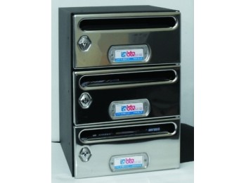 Buzon inter. horiz btv inox mercurio-grupo 3pz 33506 3 pz