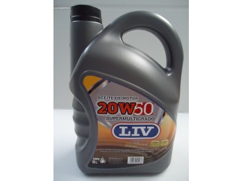 Aceite motor gas. 5lt 20w sae 50s 5 lt liv