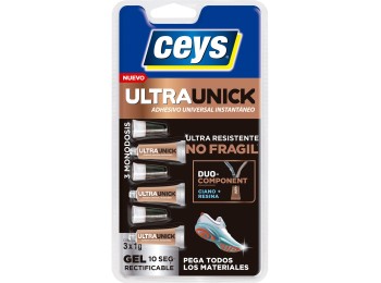 Pegamento instantaneo gel 1 gramo unick 3 tubos ceys