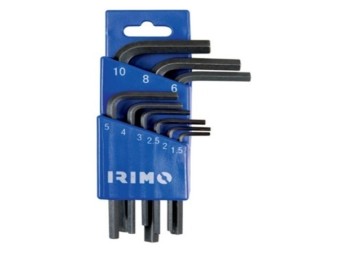 Llave allen hexag. 1,5-10mm acodada petaca pavon. irimo 9 pz