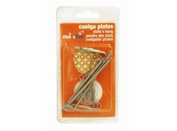 Soporte cuelgaplatos 14x18cm oldisfer cinc 2257 2 pz