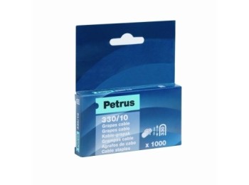 Grapa grapadora cable 4mm modelo 330 10mm ac petrus 1.000 pz