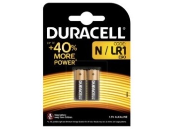 Pila alcalina lr-1-n 1,5v mn 9100 duracell 2 pz
