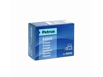 Grapa clavadora 6mm  530-77507 petrus 5.000 pz