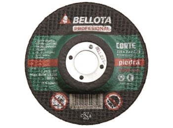 Disco corte piedra 115x3x22 mm bellota