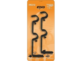 Soporte barra cort 19mm doble met ne deco 2 epid 2 pz