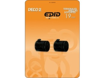 Soporte barra cort 19mm lateral met ne deco 2 epid 2 pz