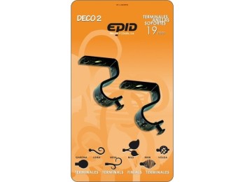 Soporte barra cort 19mm techo met ne deco 2 epid 2 pz