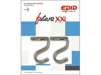 Soporte barra cort 19mm techo met niq futura 21 epid 2 pz